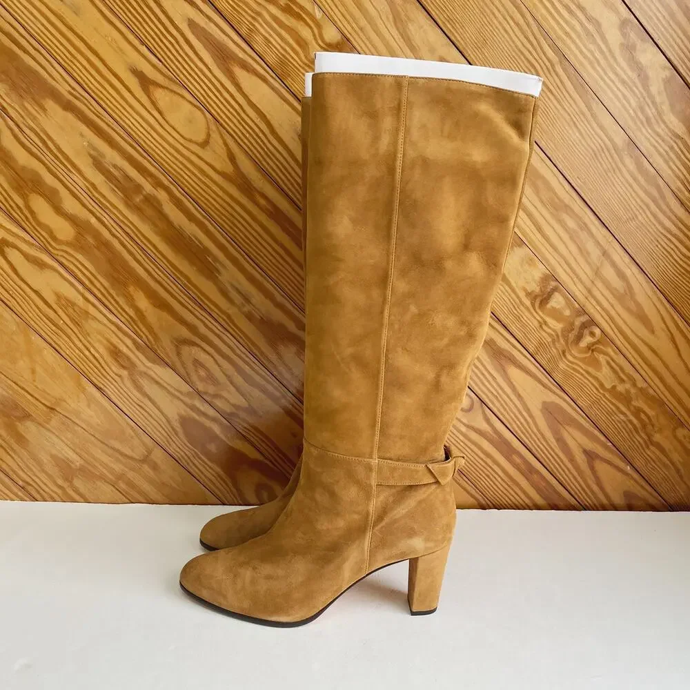 Alexandre Birman Rachel 80 Knee High Boot Walnut Suede